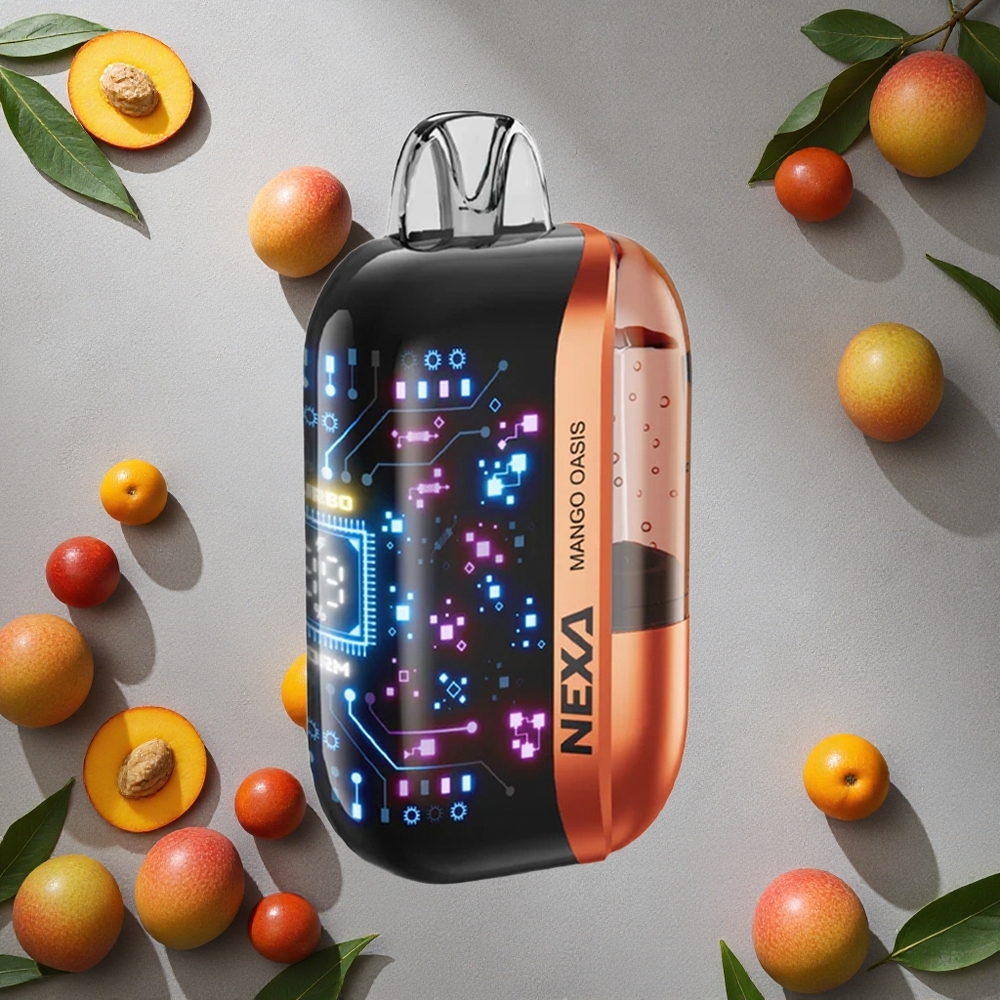 NEXA Ultra 50K 50000 Puffs Mango-Oaasi Kertakäyttöinen Vape 20ml Finland wholesale 3d Kaareva Näyttö
