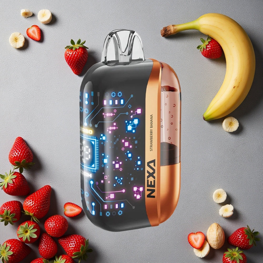 NEXA Ultra 50K Kertakäyttöinen Vape Mansikka-Banaani Finland wholesale 20ml esitäytetty 800mah akku
