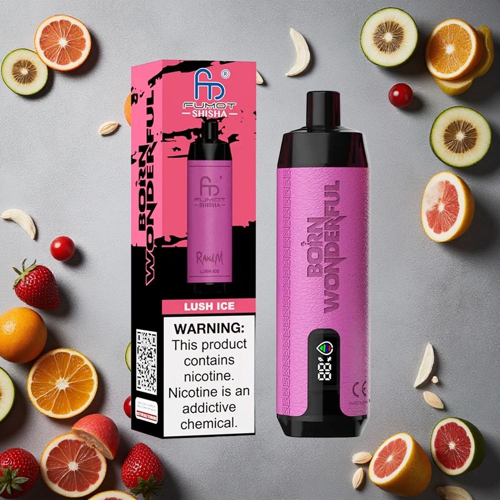 RandM Fumot Shisha 10000 Puffs Jäämarja 18ml esitäytetty nestemäinen Finland wholesale Type-C Port