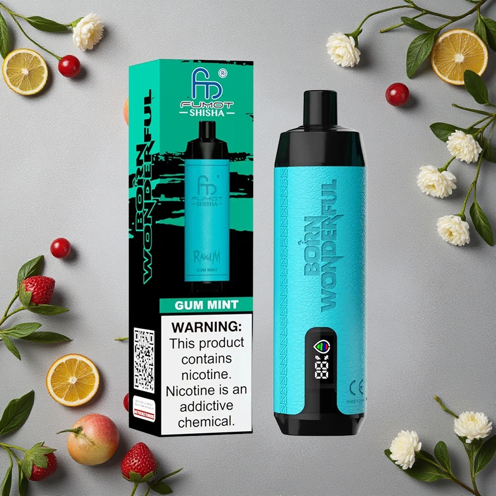 RandM Fumot Shisha 10000 Puffs Kertakäyttöinen Vape Minttukumi Finland wholesale 18ml Esnestäytettävä