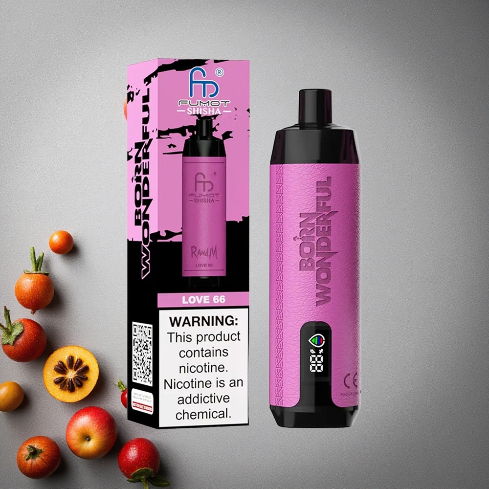 RandM Fumot Shisha 10000 Puffs Rakkaus 66 Finland wholesale LED-Indikaattori 18ml Esitäytetty