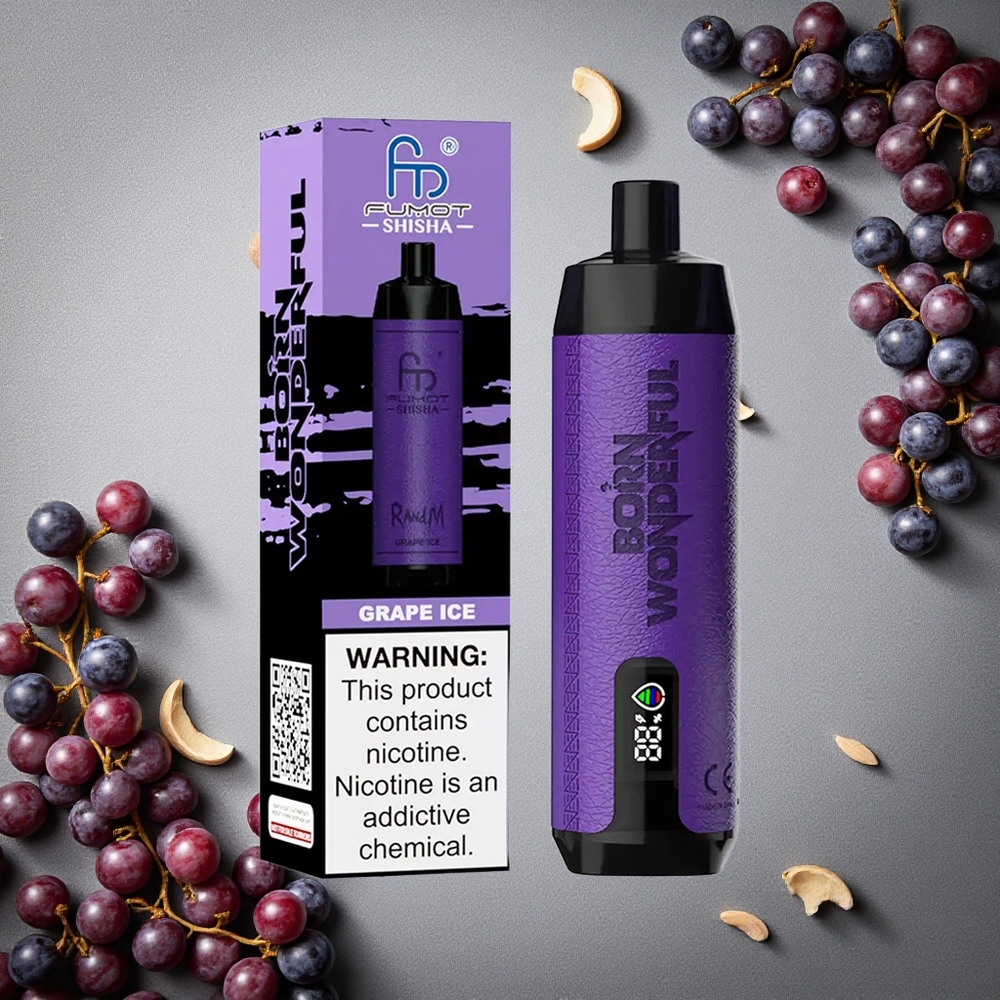 RandM Fumot Shisha 10000 Puffs Viinijäätä Kertakäyttöinen Vape Finland wholesale 18ml esitäytetty nestemäki