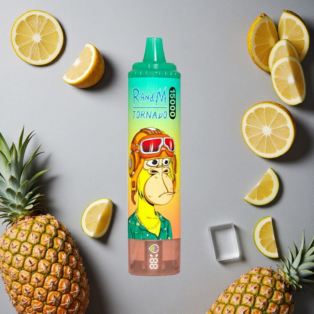 RandM Fumot Tornado 15000 Puffs Ananas-Jää Suomi Finland wholesale 25ml LCD Näyttö