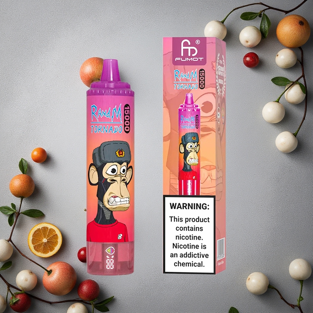 RandM Fumot Tornado 15000 Puffs Dragonhedelmä Finland wholesale 25ml nestemäärä LCD-näyttö