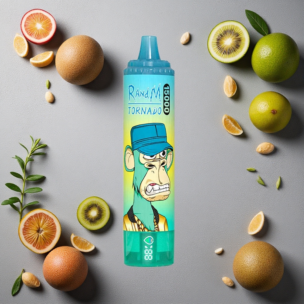 RandM Fumot Tornado 15000 Puffs Kiivi Passiohedelmä Guava Finland wholesale 25ml nestemäärä LCD-näyttö