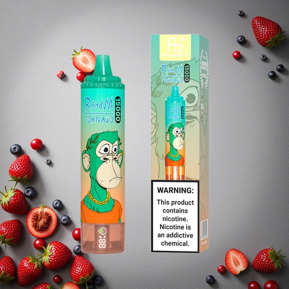 RandM Fumot Tornado 15000 Puffs Kolmen Marjan Maku Finland wholesale 25ml Neste Kapasiteetti 850mAh Akku