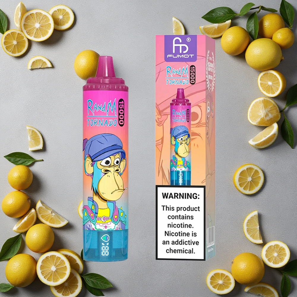 RandM Fumot Tornado 15000 Puffs Limonadi Finland wholesale 25ml Nestekäyttöinen LCD-näyttö