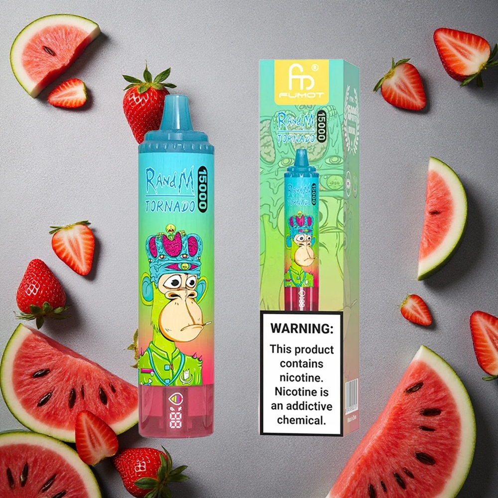 RandM Fumot Tornado 15000 Puffs Mansikka-Vesimeloni Finland wholesale 25ml nestekapasiteetti 850mAh