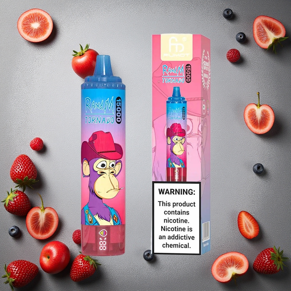 RandM Fumot Tornado 15000 Puffs Mixed Marjat Finland wholesale 25ml nestemäistä LCD-näytöllä