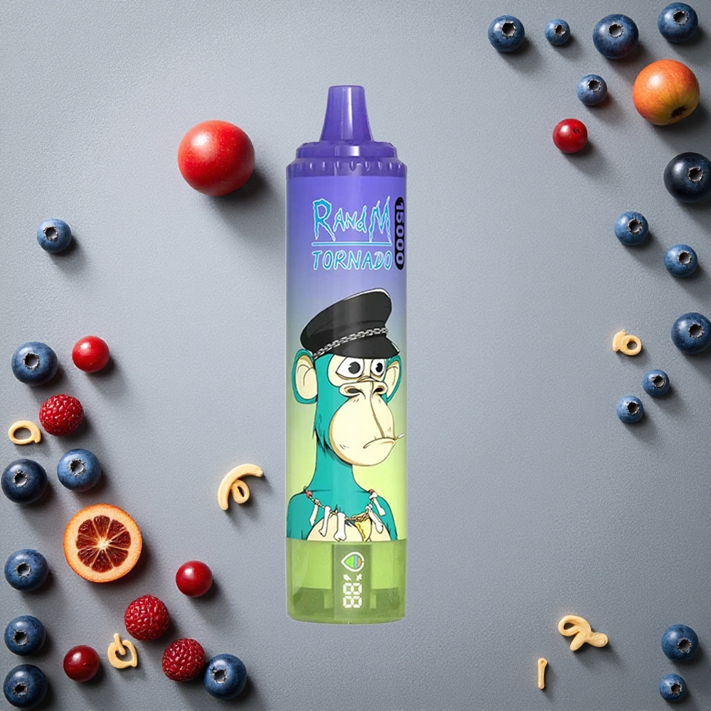 RandM Fumot Tornado 15000 Puffs Mustikka Kupla Purkka Finland wholesale 25ml Nestemäärä 850mAh Akku