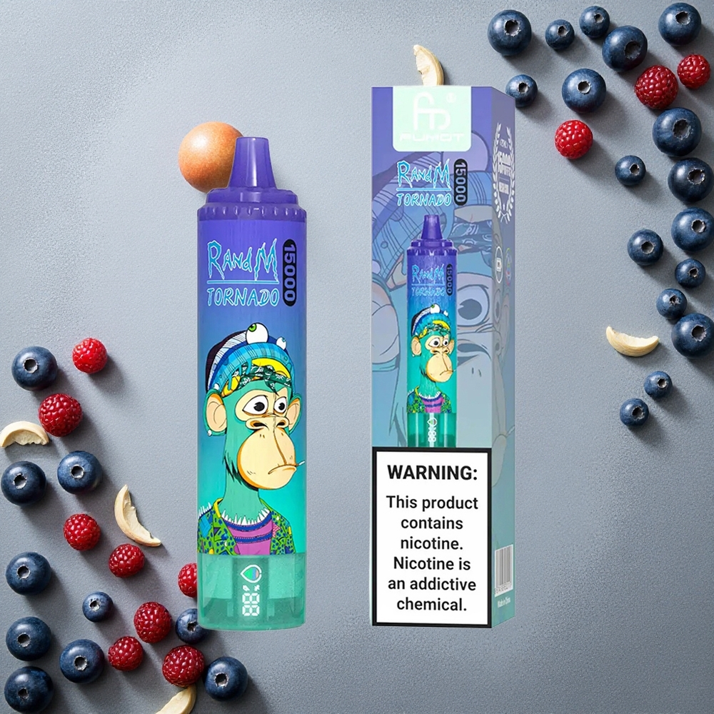 RandM Fumot Tornado 15000 Puffs Mustikkajää Finland wholesale 25ml nestemäärä & 850mAh akku