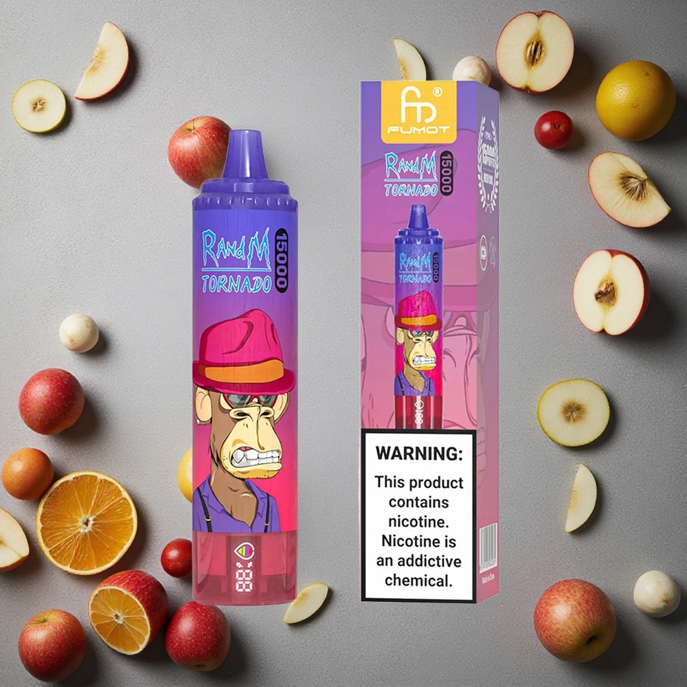 RandM Fumot Tornado 15000 Puffs Sour Apple (Hapan Omena) 25ml LCD Finland wholesale