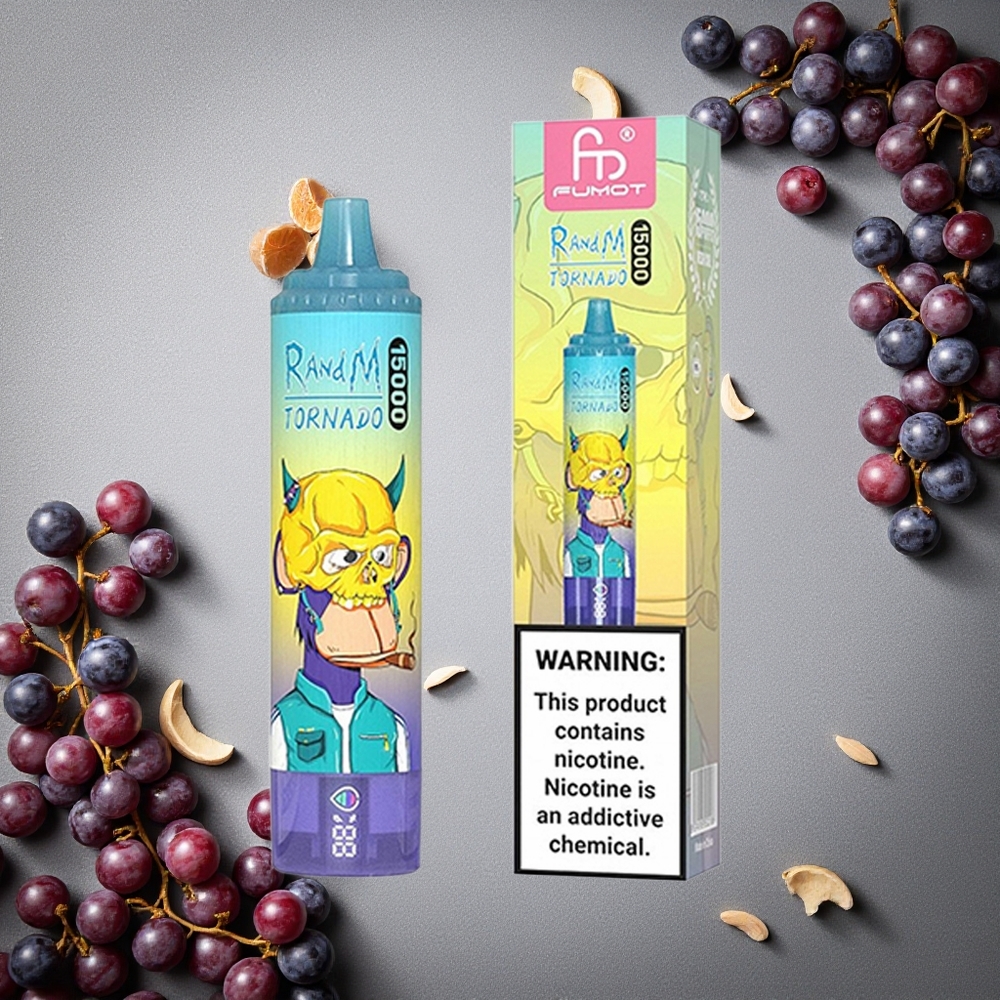 RandM Fumot Tornado 15000 Puffs Viinijää Kertakäyttöinen Vape Finland wholesale 25ml nestemäärä 850mAh