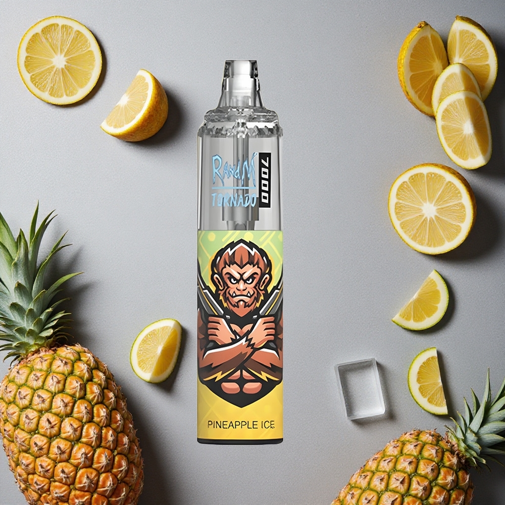 RandM Fumot Tornado 7000 Puffs Ananas-Jää Finland wholesale 14 ML E-neste, 850 MAH Akku
