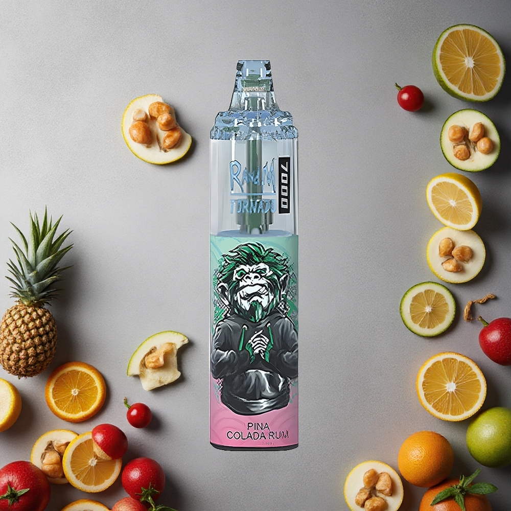 RandM Fumot Tornado 7000 Puffs Kertakäyttöinen Vape Pina Colada Rommi Finland wholesale 14 ML Nestettä 850 MAH Akku