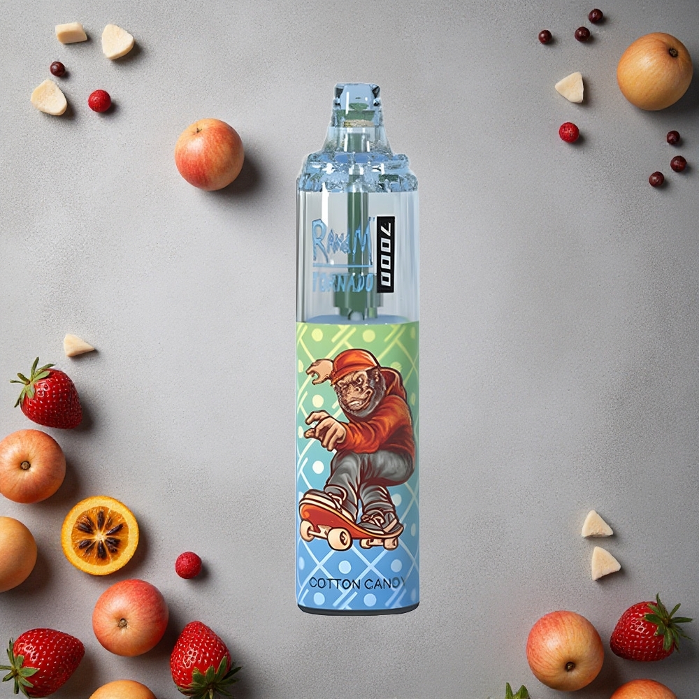 RandM Fumot Tornado 7000 Puffs Vatkattu Make E-liquid Finland wholesale Type-C Portti RGB Valo