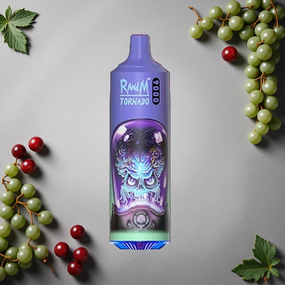RandM Fumot Tornado 9000 Puffs Aloe Grape (Aloe Viinirypäle) 18 mL Finland wholesale Mesh Coil