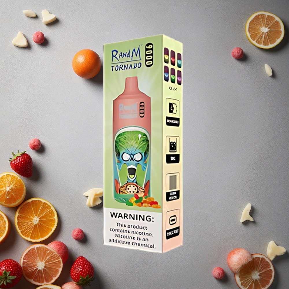 RandM Fumot Tornado 9000 Puffs Gummy Bear-karamelli Finland wholesale 18 ml