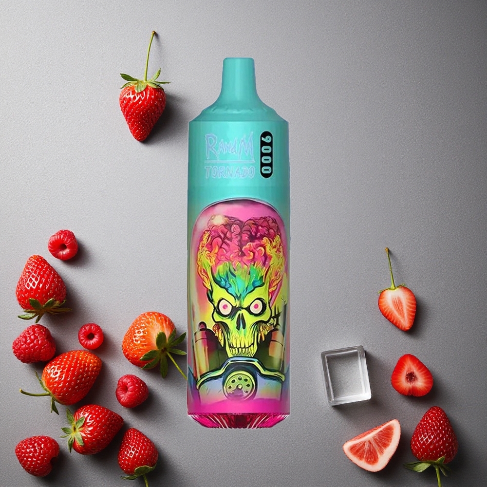 RandM Fumot Tornado 9000 Puffs Mansikka Vadelma Kirsikka Ice 18 mL Finland wholesale Mesh Coil