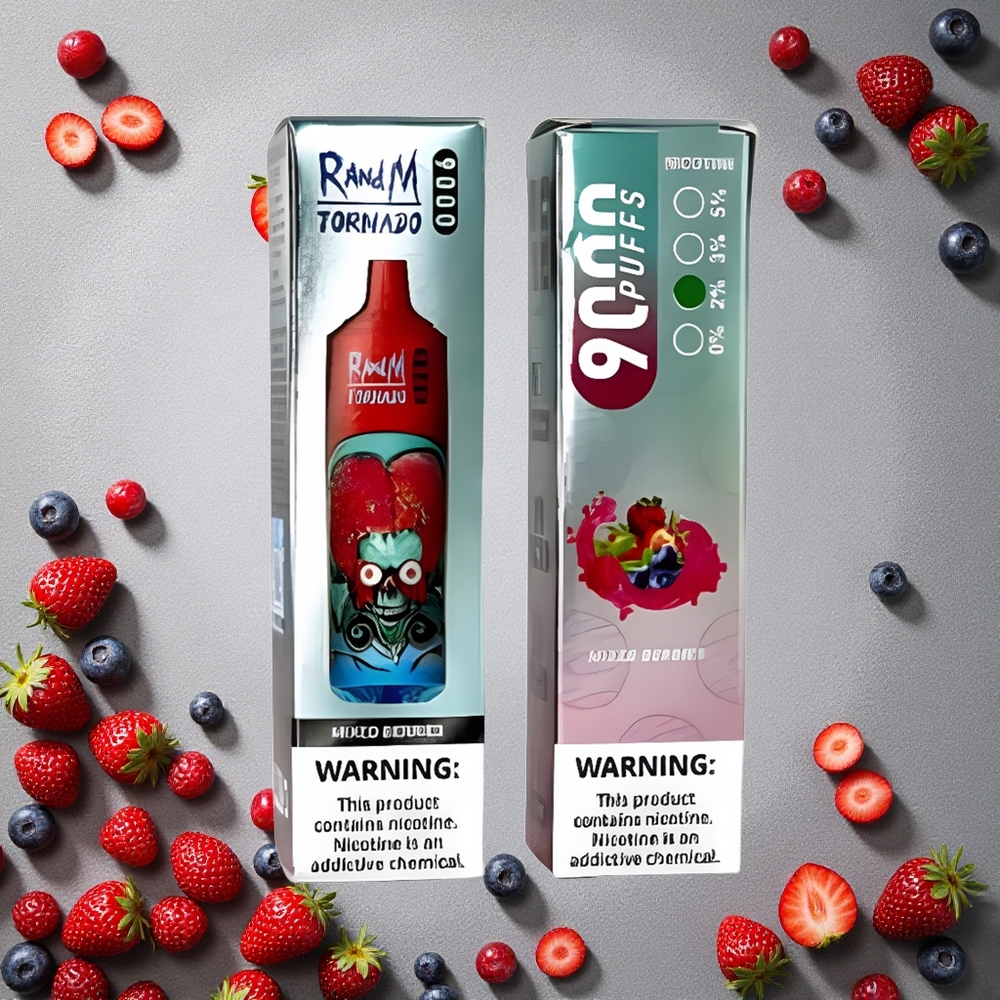 RandM Fumot Tornado 9000 Puffs Marja-sekoitus Finland wholesale 850 mAh Ladattava 18 mL