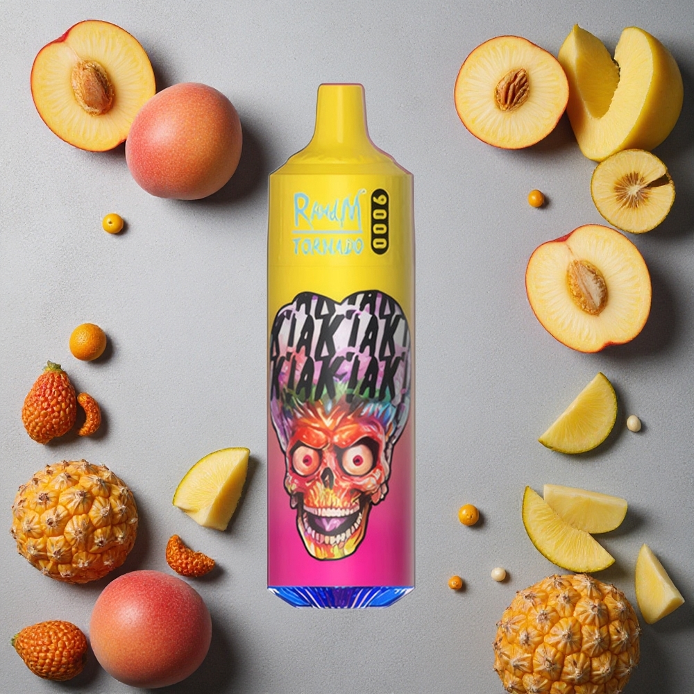 RandM Fumot Tornado 9000 Puffs Persikka Mango Ananas Finland wholesale 18 ml Mesh Coil