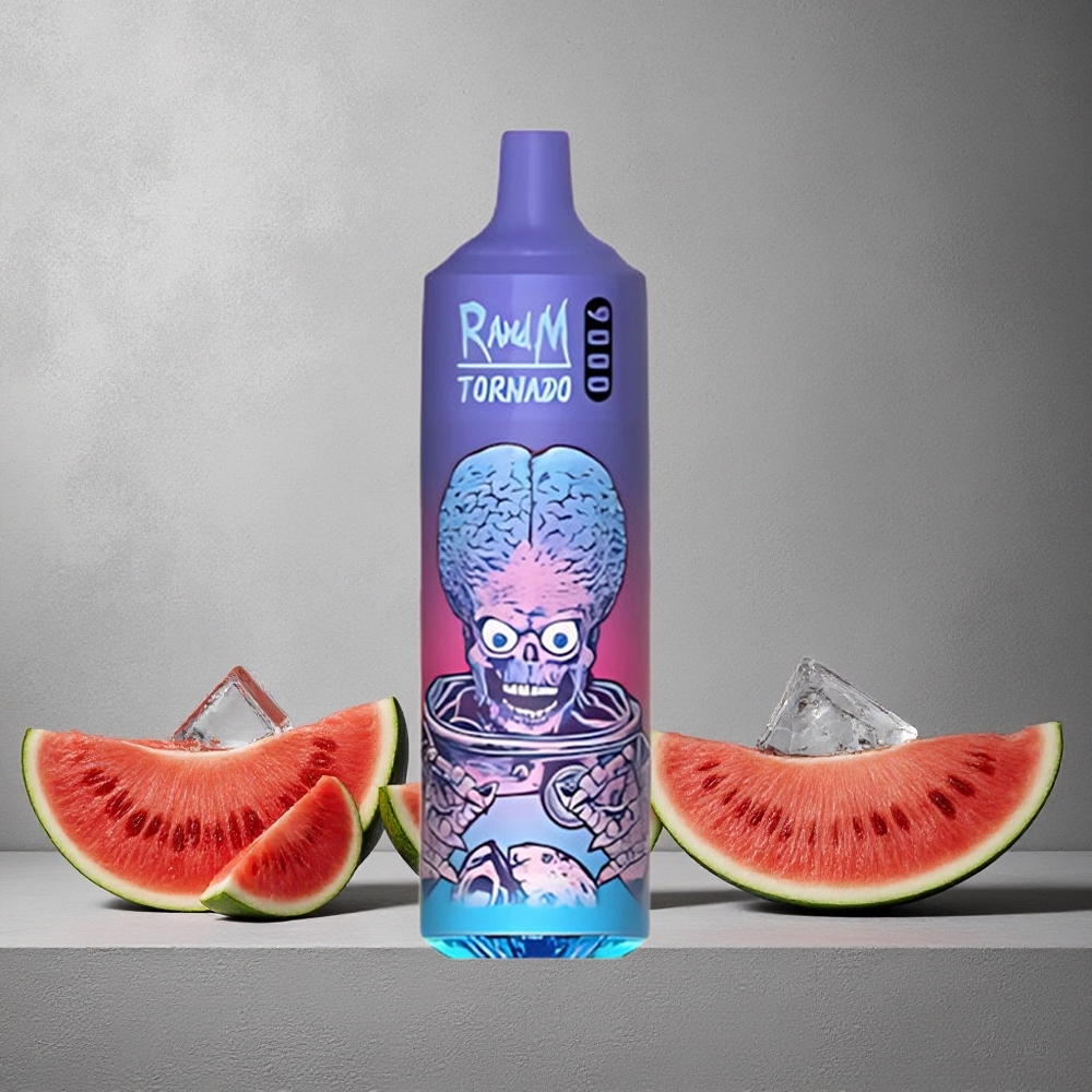 RandM Fumot Tornado 9000 Puffs Vesimeloni Brazz Ice Finland wholesale 850 mAh Ladattava 18 mL
