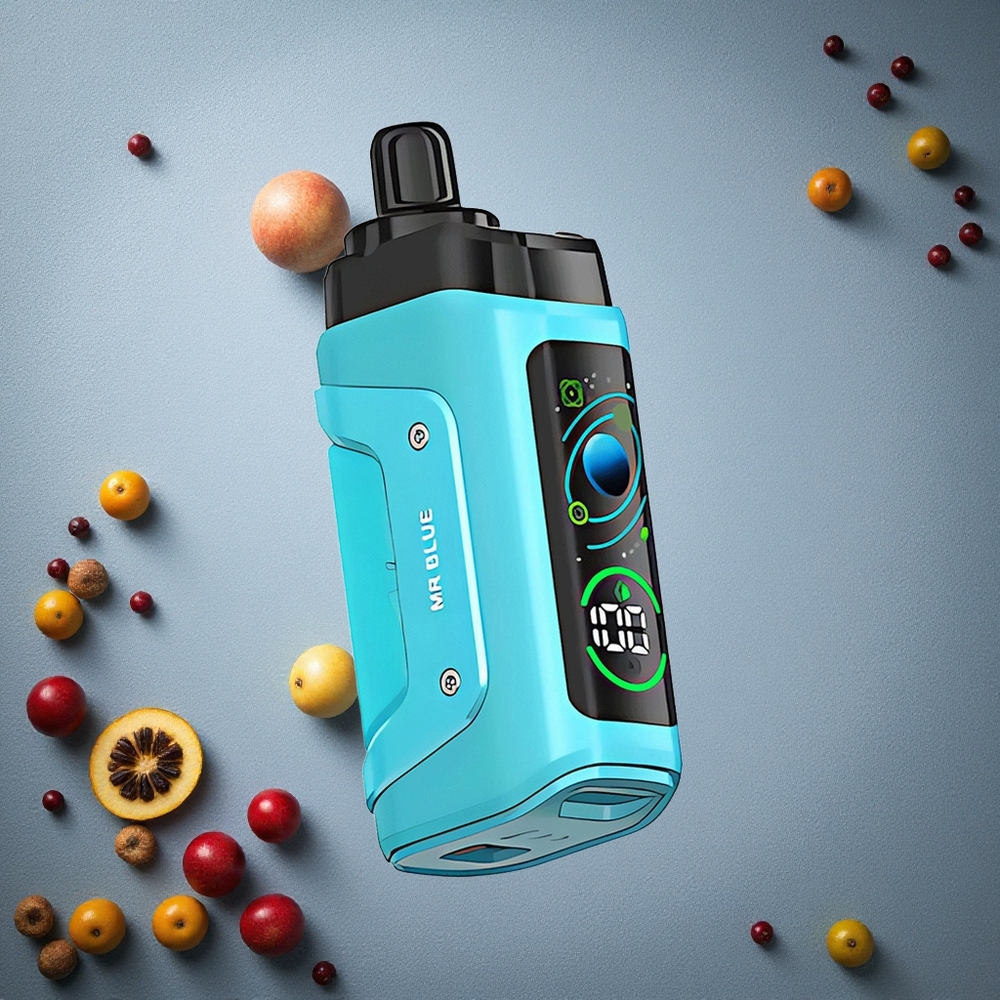 Razz Bar 45000 Puffs Kertakäyttöinen Vape Mr Sininen ja vadelma Finland wholesale 1.0 Ohm Mesh Coil