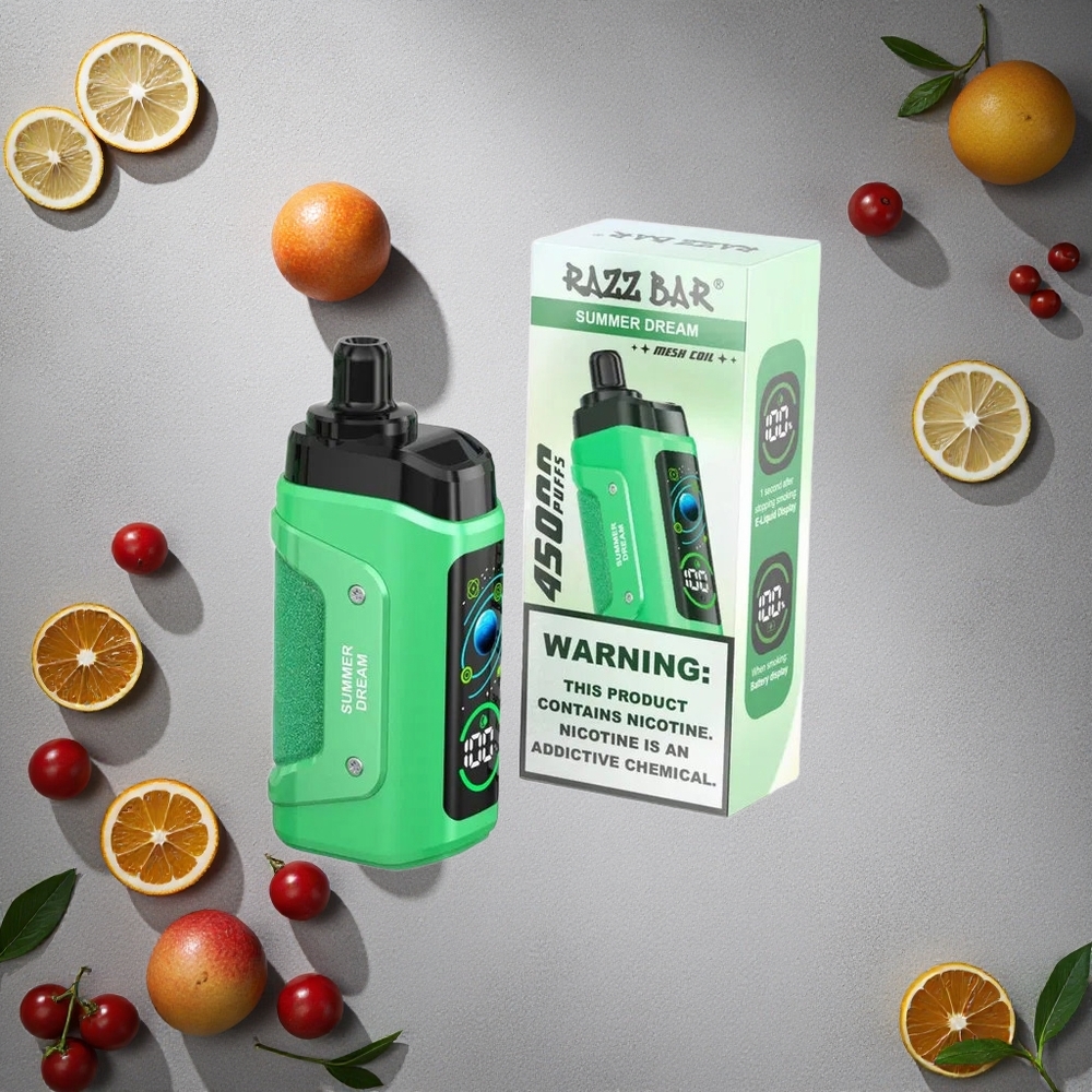 Razz Bar 45000 Puffs Kesäuni Kertakäyttöinen Vape Finland wholesale 1.0 Ohm Mesh Coil Type-C Ladata