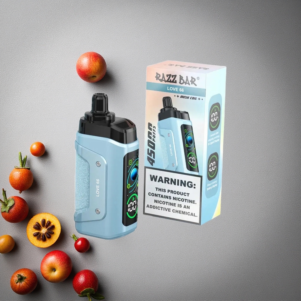 Razz Bar 45000 Puffs Love 66 (Rakkaus 66) Finland wholesale 1.0 Ohm Mesh Coil Type-C Ladataan