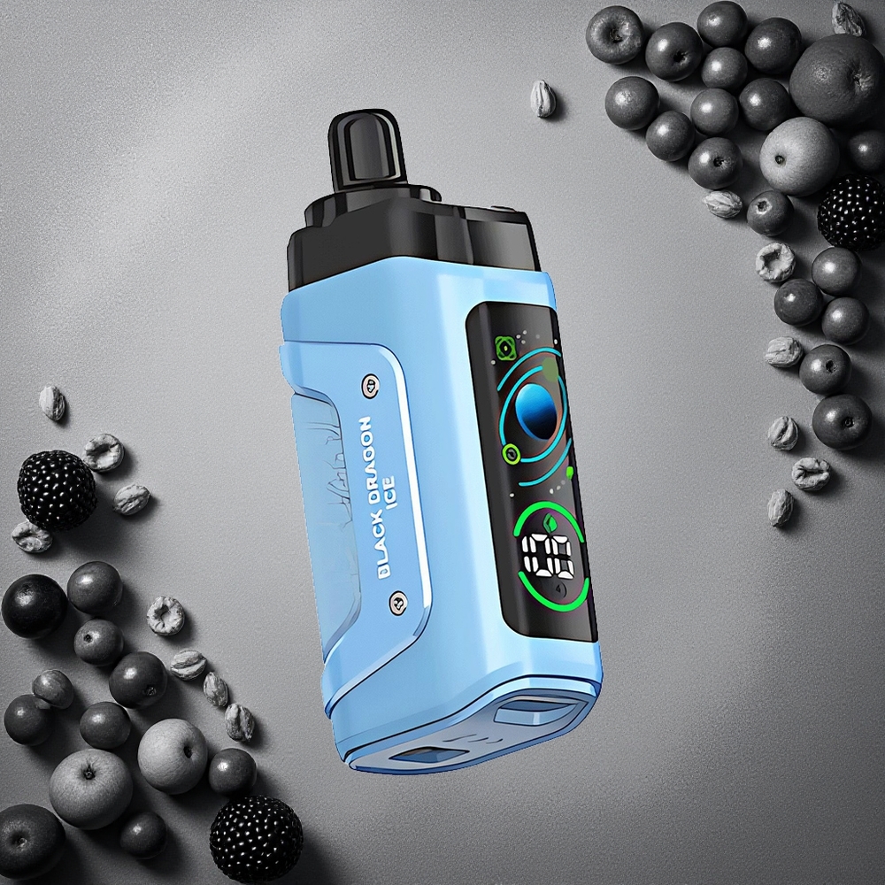 Razz Bar 45000 Puffs Musta Lohikäärme Jää Finland wholesale 1.0 Ohm Mesh Coil Type-C Ladata