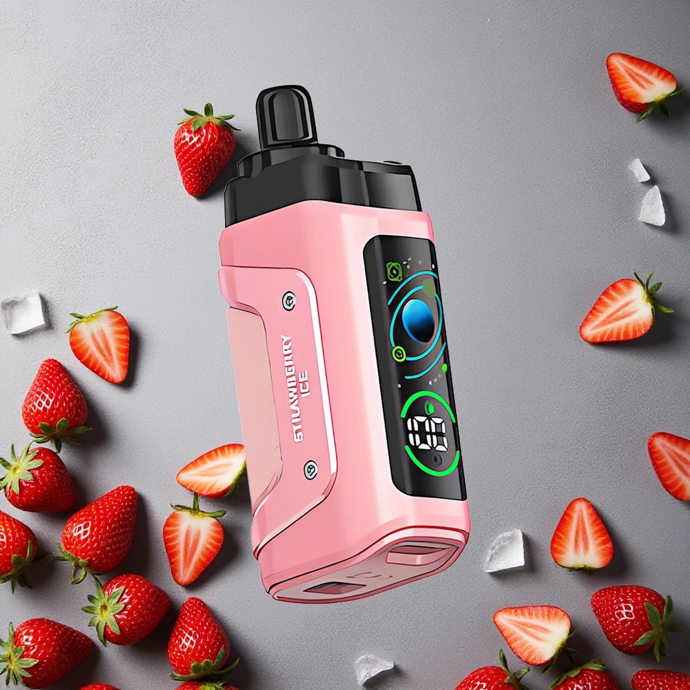 Razz Bar 45000 Puhallus Kertakäyttöinen Vape Mansikka-Jää Finland wholesale 1.0 Ohm Mesh Coil Type-C Ladata