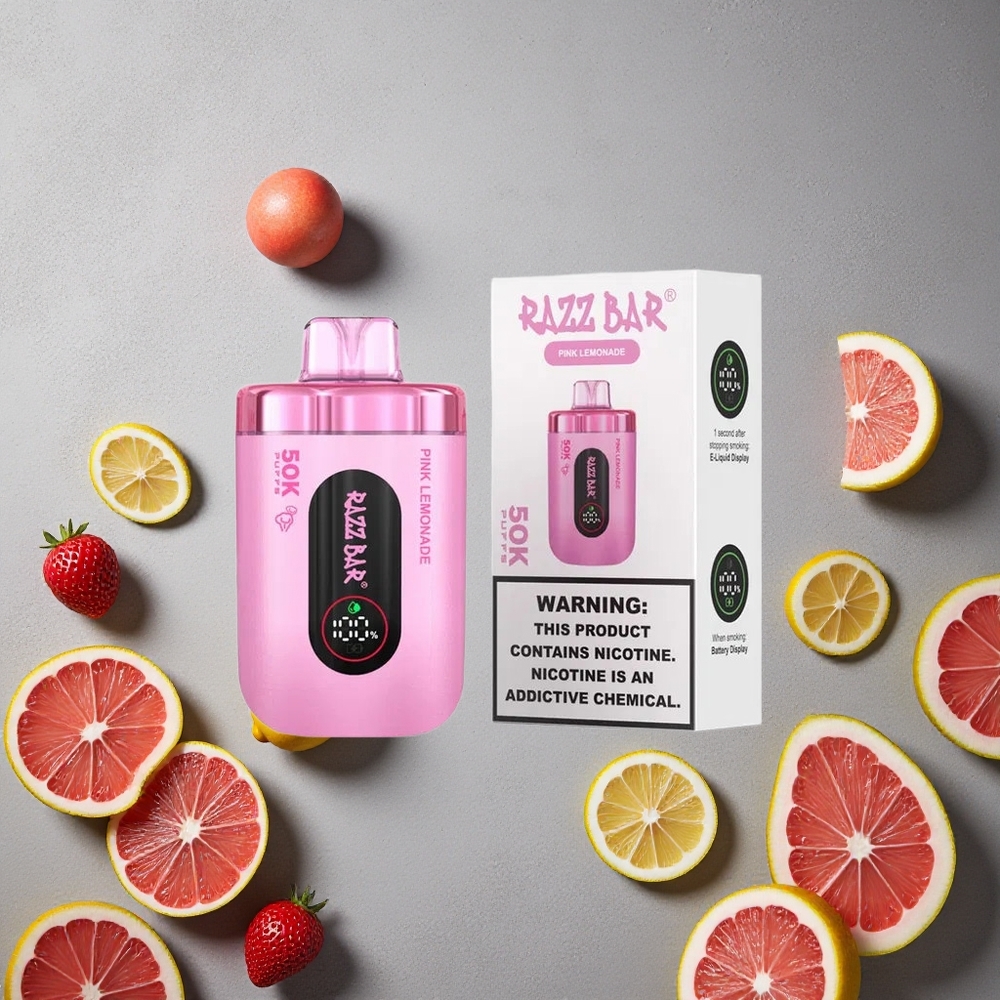 Razz Bar 50K Puffs Disposable Vade Pink Lemonade Finland wholesale 1.0 Ohm Mesh Coil 650 mAh Akku