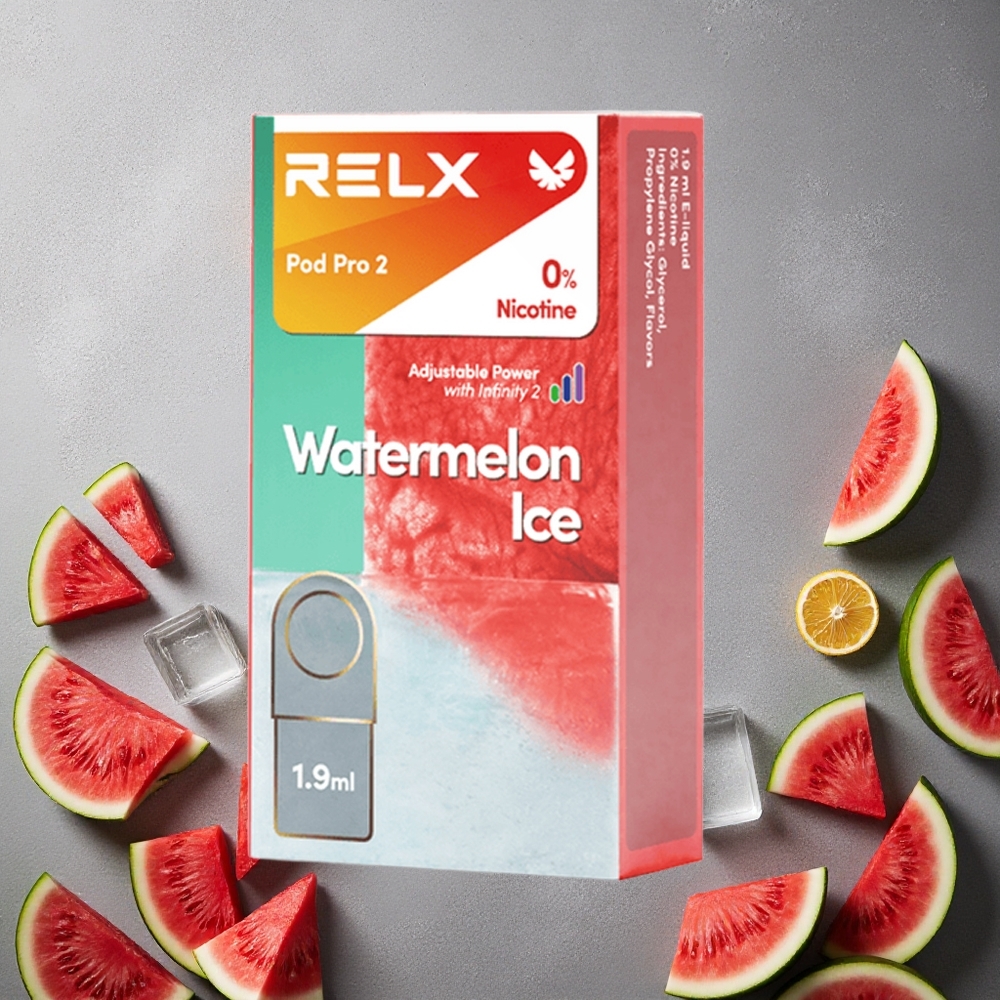 RELX Pod Pro 2 600 Puffs Vesimeloni-Jää Finland wholesale 0% nikotiinia 1,9ml