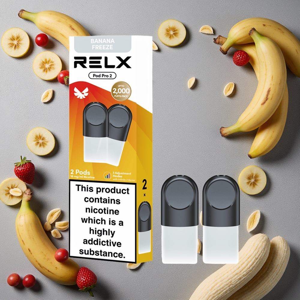 RELX Pod Pro 2 600-puff Jälkiruoka-Banaani Jäädyke Finland wholesale 1,9ml