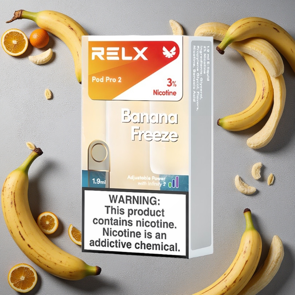 RELX Pod Pro 2 600 puffs Banaani-jäädyke Finland wholesale 1.9ml/3%
