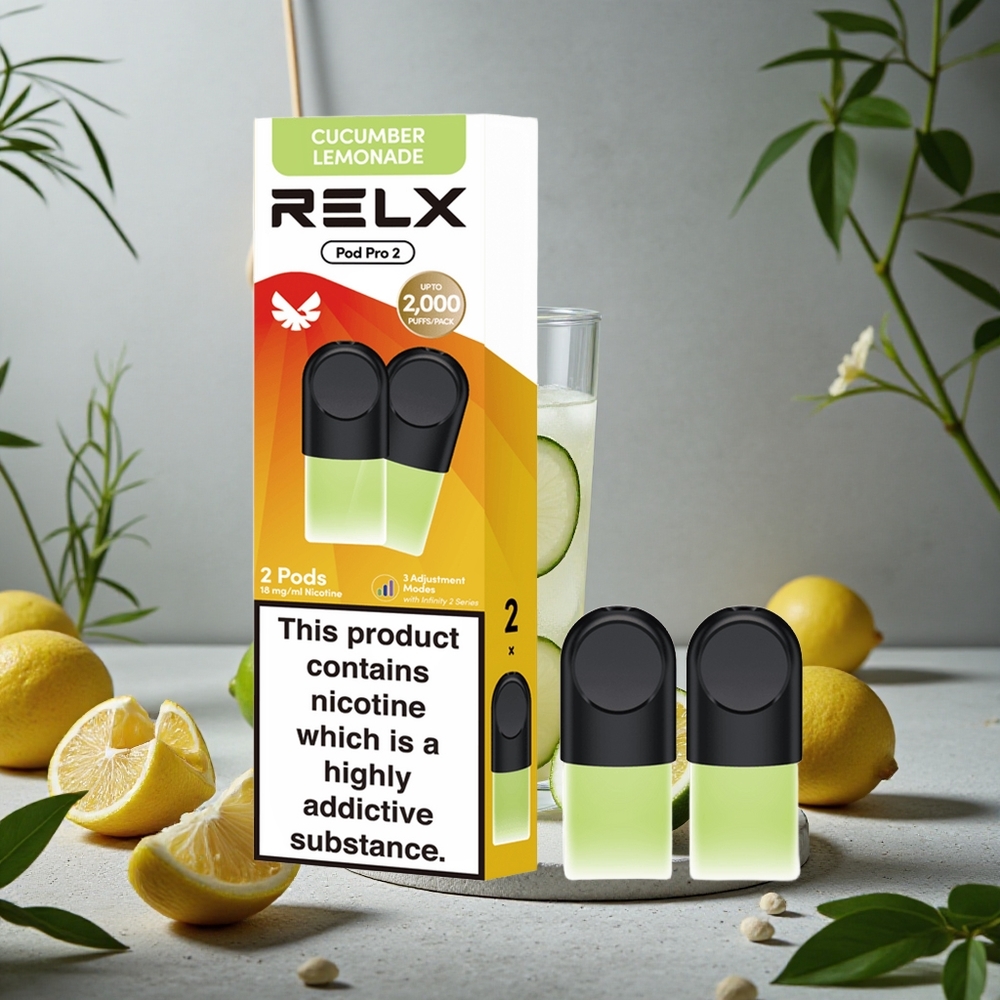 RELX Pod Pro 2 600 puffs Juoma-Kurkku sitruunalimonadi Finland wholesale 1,9ml