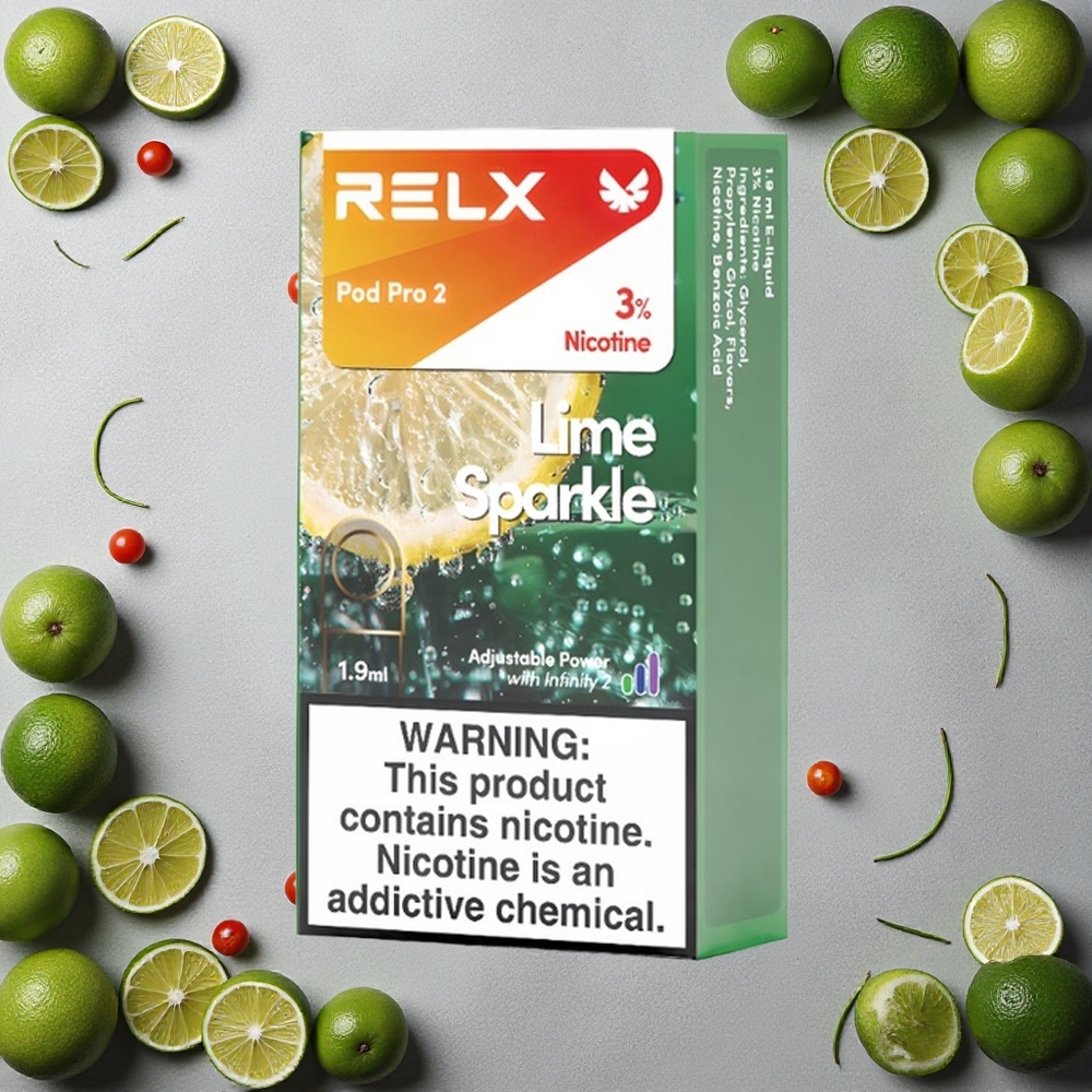 RELX Pod Pro 2 600 puffs Lime Sparkle (sitruunankirkas) Finland wholesale 1.9ml