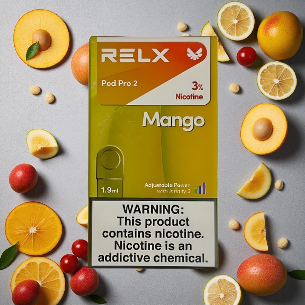 RELX Pod Pro 2 600 puffs Mango Ice (Mangojää) Finland wholesale Nikotiini:3% 1.9ml