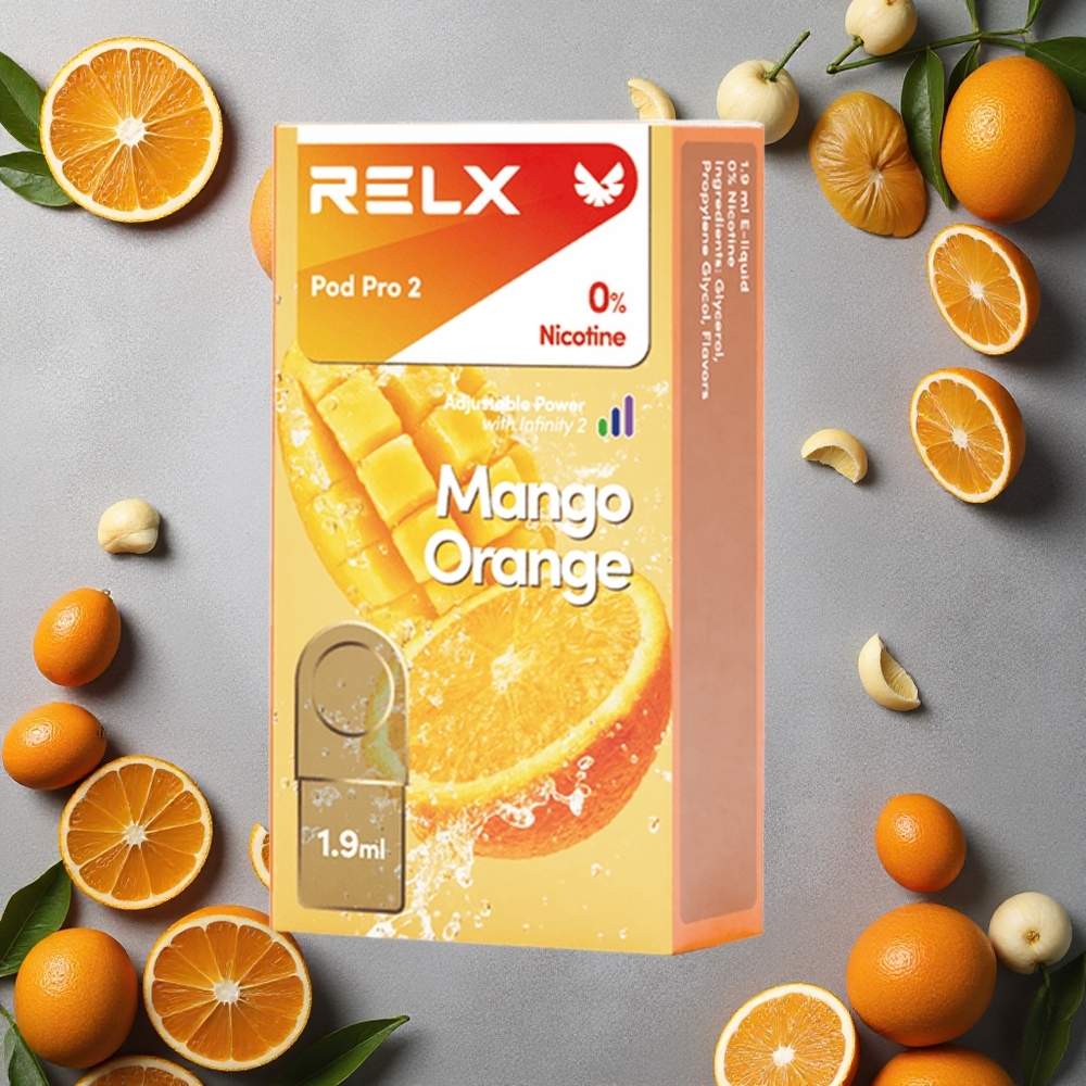 RELX Pod Pro 2 600 tupaa Mango-Oranssi Finland wholesale 0% nikotiinia, 1.9ml