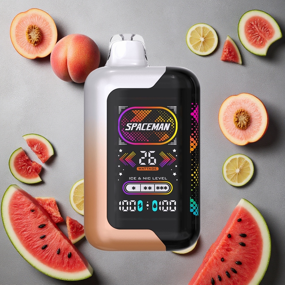SMOK SPACEMAN SP40000 40000 Puffs Juicy Peach Vesimeloni Finland wholesale 20ml nestemäisenä