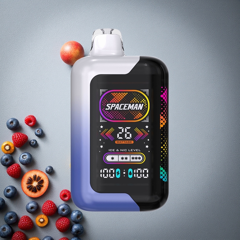 SMOK SPACEMAN SP40000 40000 Puffs Sininen Vadelma Jää Finland wholesale 2.28" Ultra-Large LED