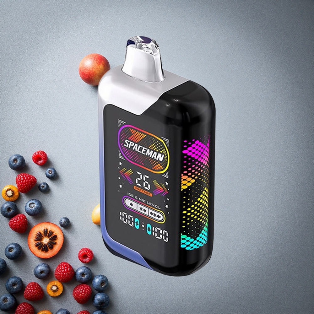 SMOK SPACEMAN SP40000 40000 Puffs Sininen Vadelma Jää Finland wholesale 2.28\" Ultra-Large LED