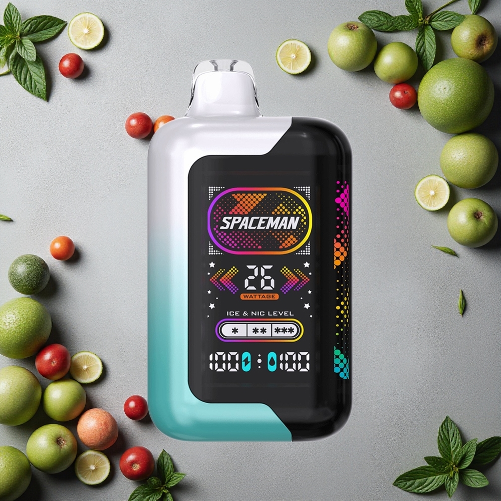 SMOK SPACEMAN SP40000 40000 Puffs Tuore Mint Finland wholesale 20ml nestemäistä LED-näytöllä